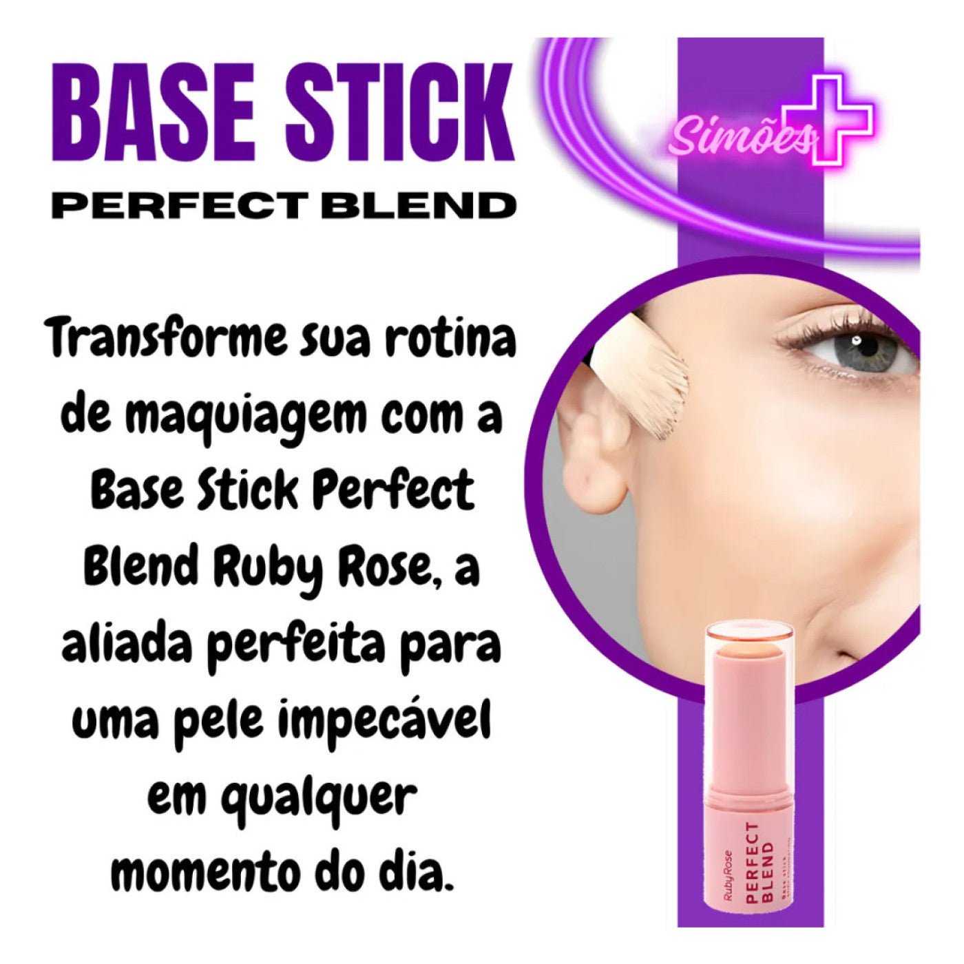 Base Stick Bastão Cremoso Perfect Blend By Ruby  - Cor: FS20