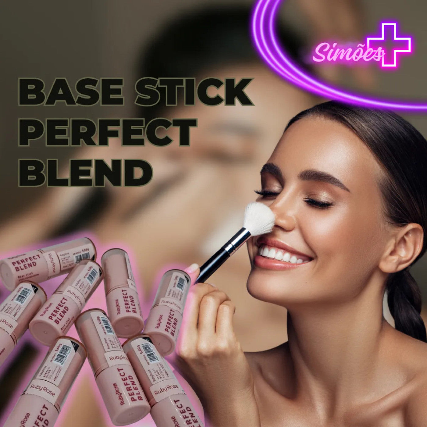 Base Stick Bastão Cremoso Perfect Blend By Ruby  - Cor: FS20