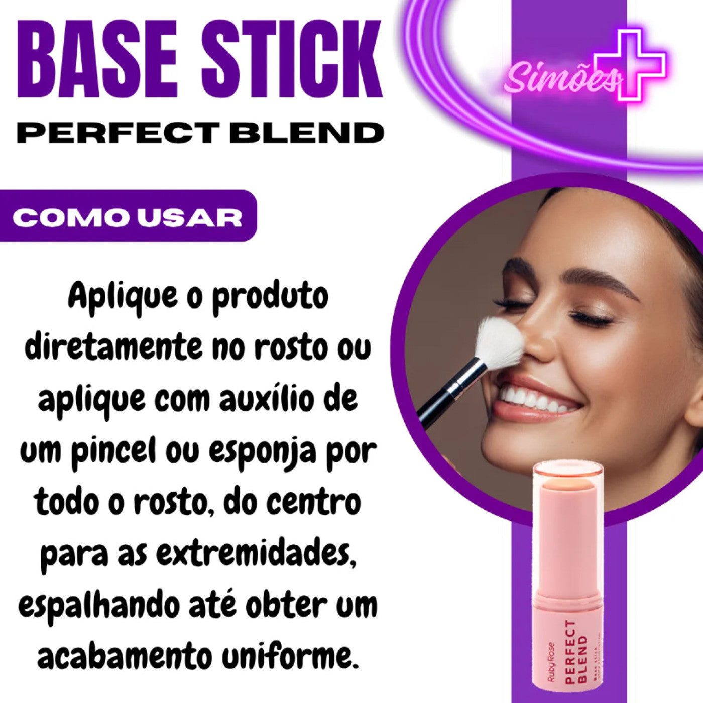 Base Stick Bastão Cremoso Perfect Blend By Ruby  - Cor: FS20