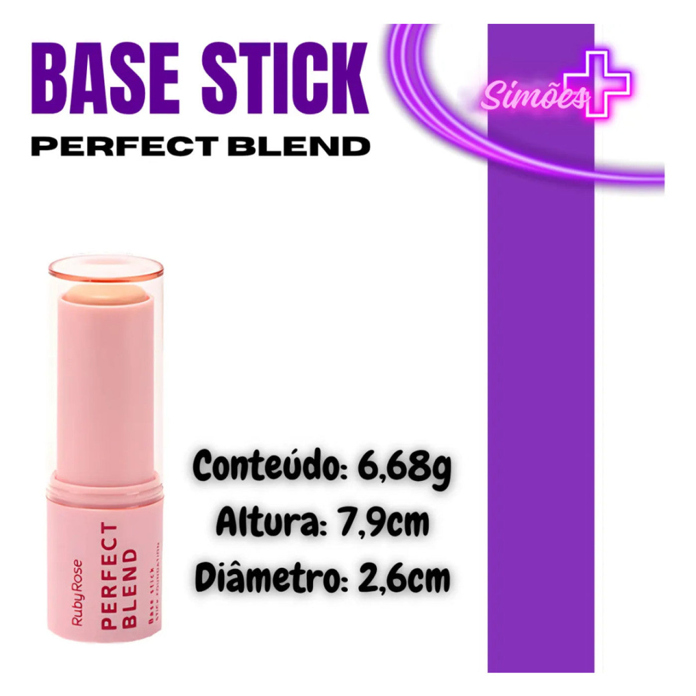 Base Stick Bastão Cremoso Perfect Blend By Ruby  - Cor: FS20