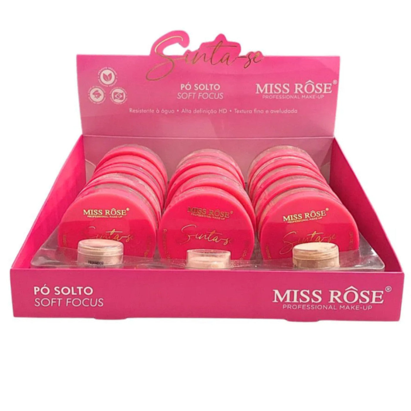 Pó Solto Facial Sinta-Se Miss Rose - Cor: 01