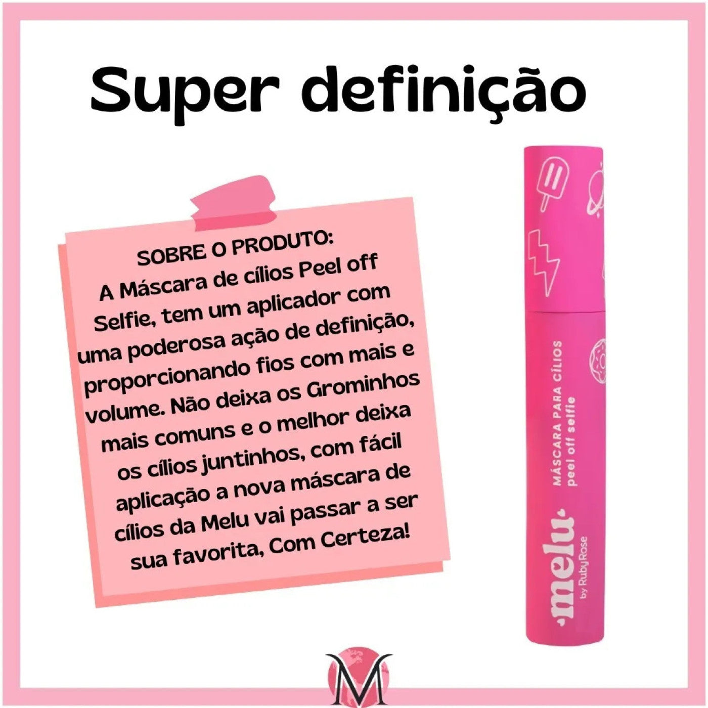 Mascara De Cilios Ruby Rose Melu Peel Off A Sua... Cor Selfi