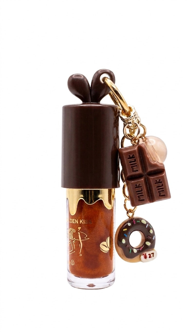 Lip Gloss Labial Chocolate C/ Chaveiro Mar Angel Kiss
