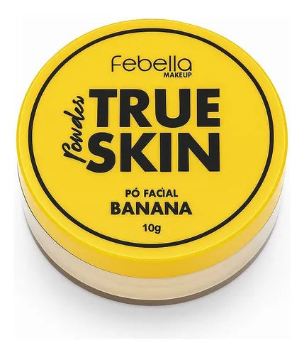 Pó Solto Facial Banana Sela Maquiagem True Skin Febella