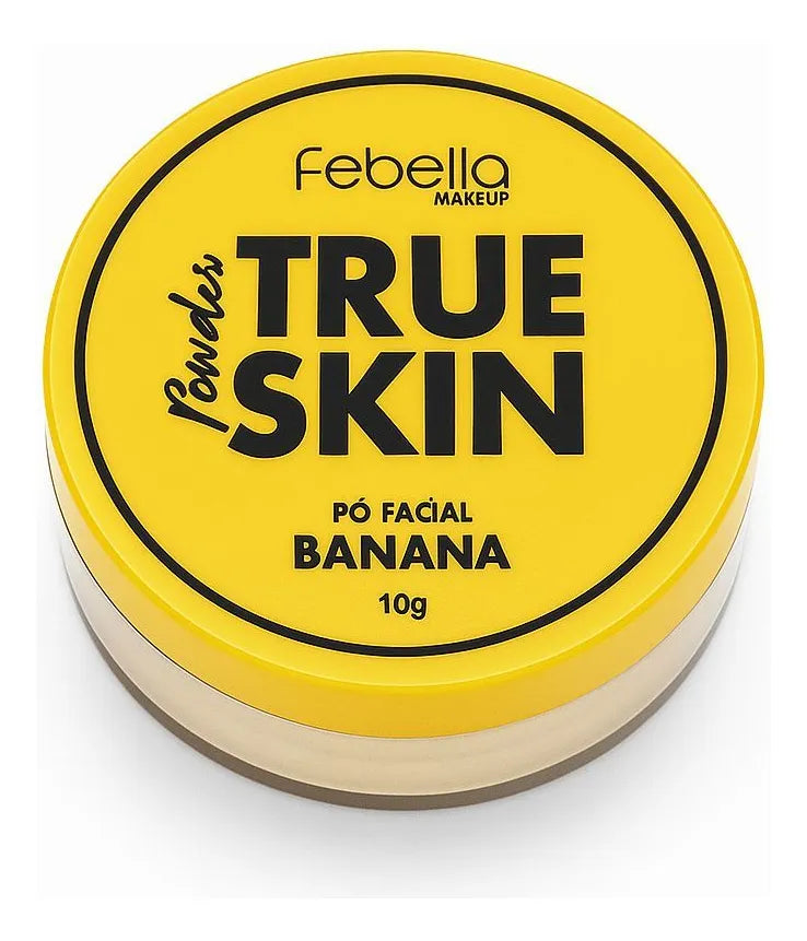 Pó Solto Facial Banana Sela Maquiagem True Skin Febella