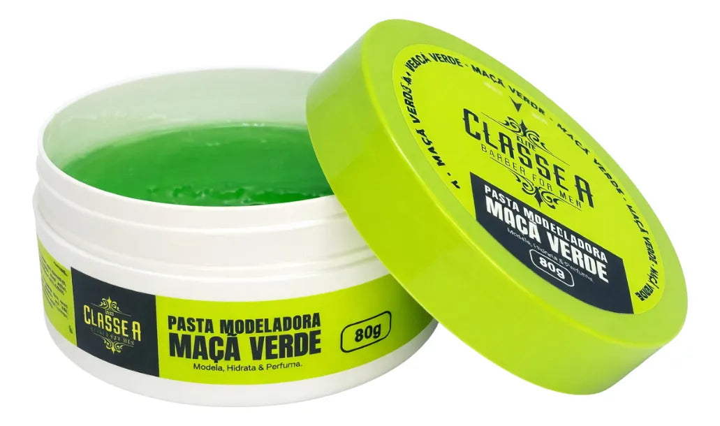 Cera Pomada Maçã Verde Classe A Barber 80g Modela Hidrata