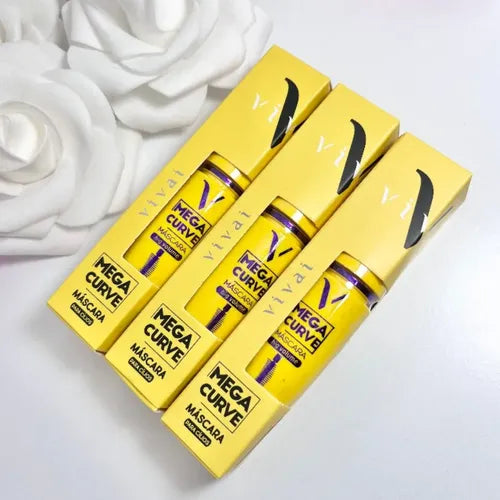 Máscara Para Cílios Mega Curve Vivai Big Volume Cor Preta