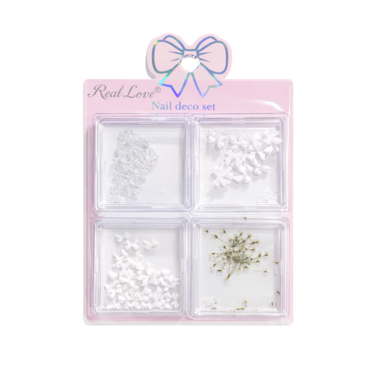 Decoraçao Laçinhos Branco Quadrado Varios Tamanhos Real Love