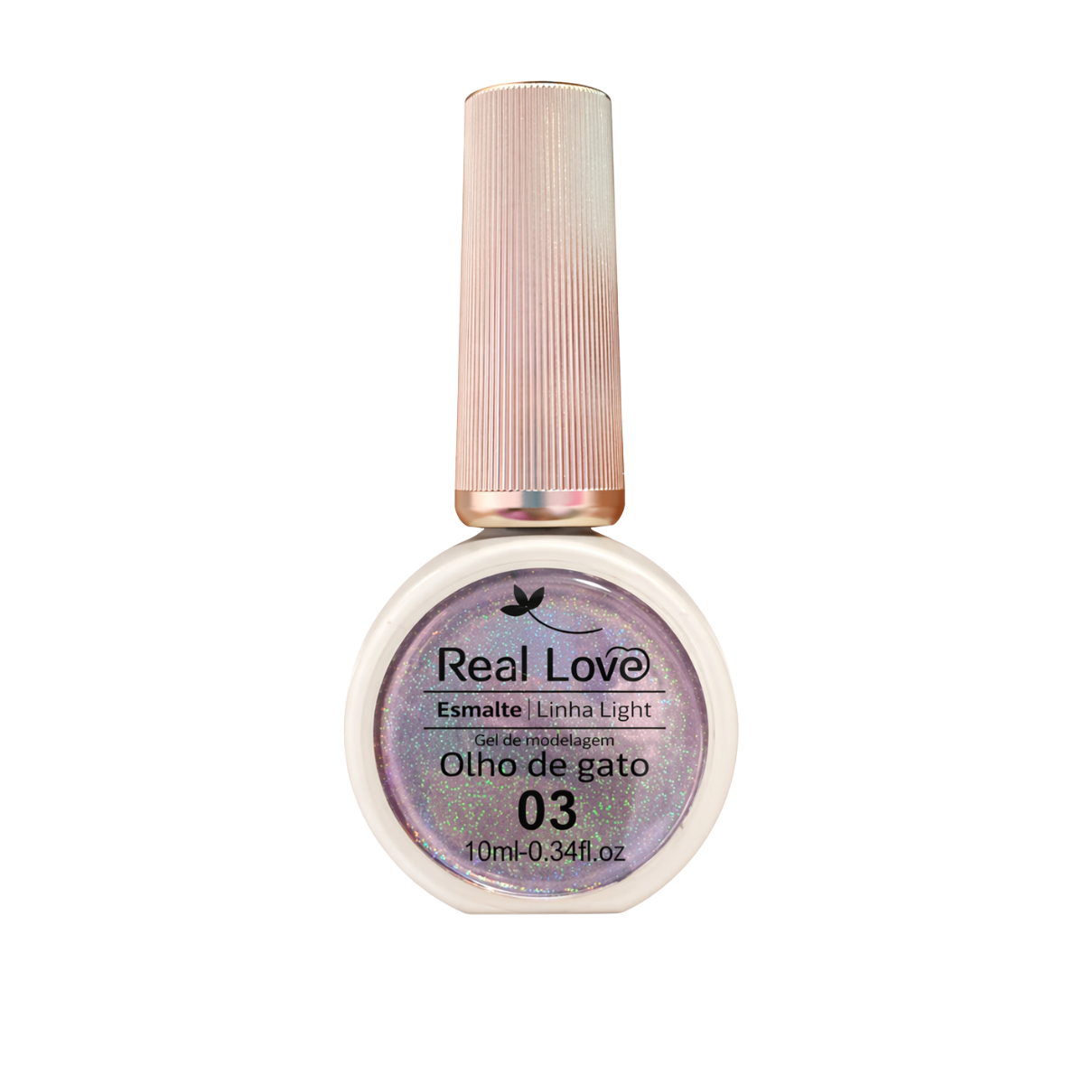 Esmalte Olho De Gato Real Love LT-41 Cor 03 Glitter 10ml