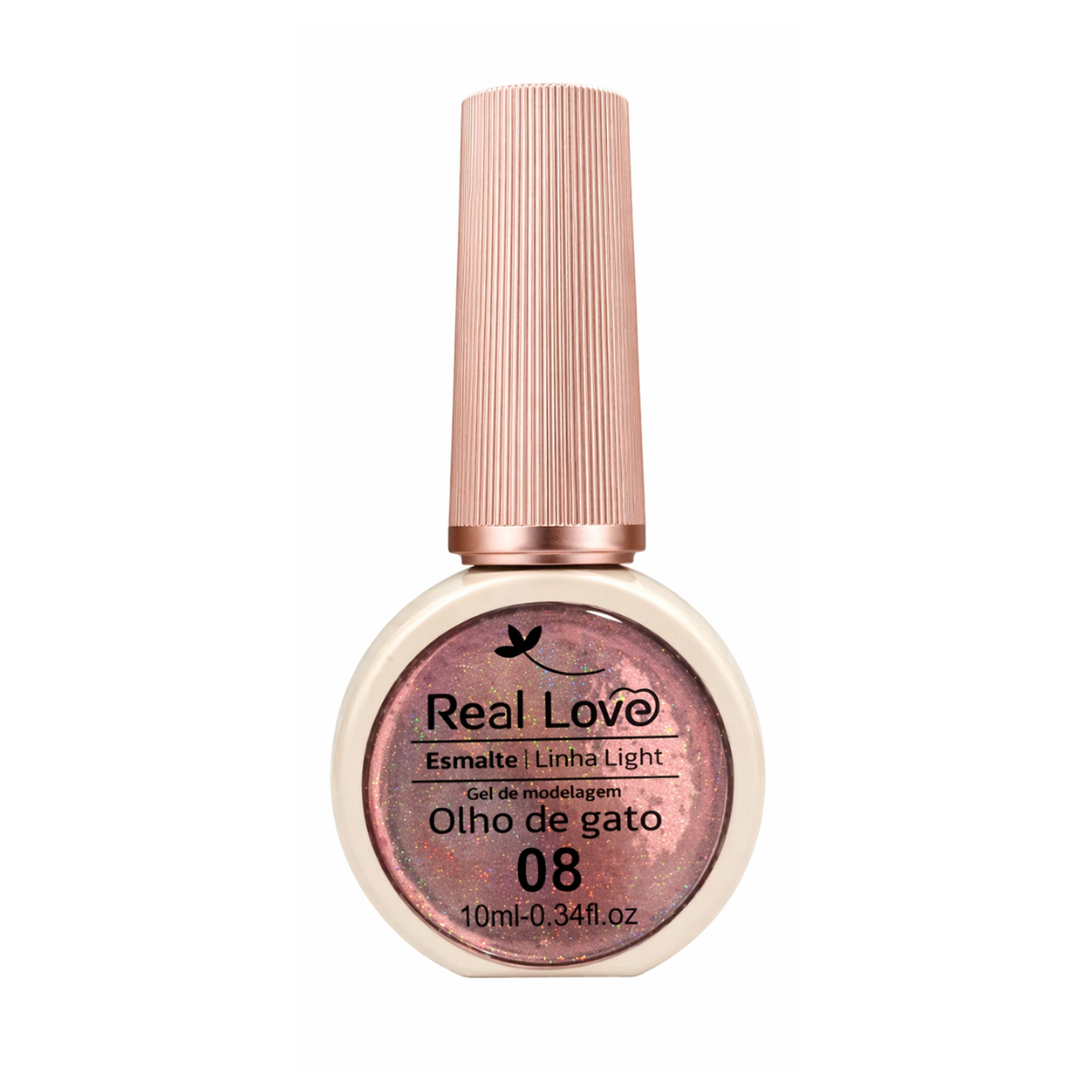 Esmalte Olho De Gato Real Love LT-41 Cor 08 Glitter 10ml