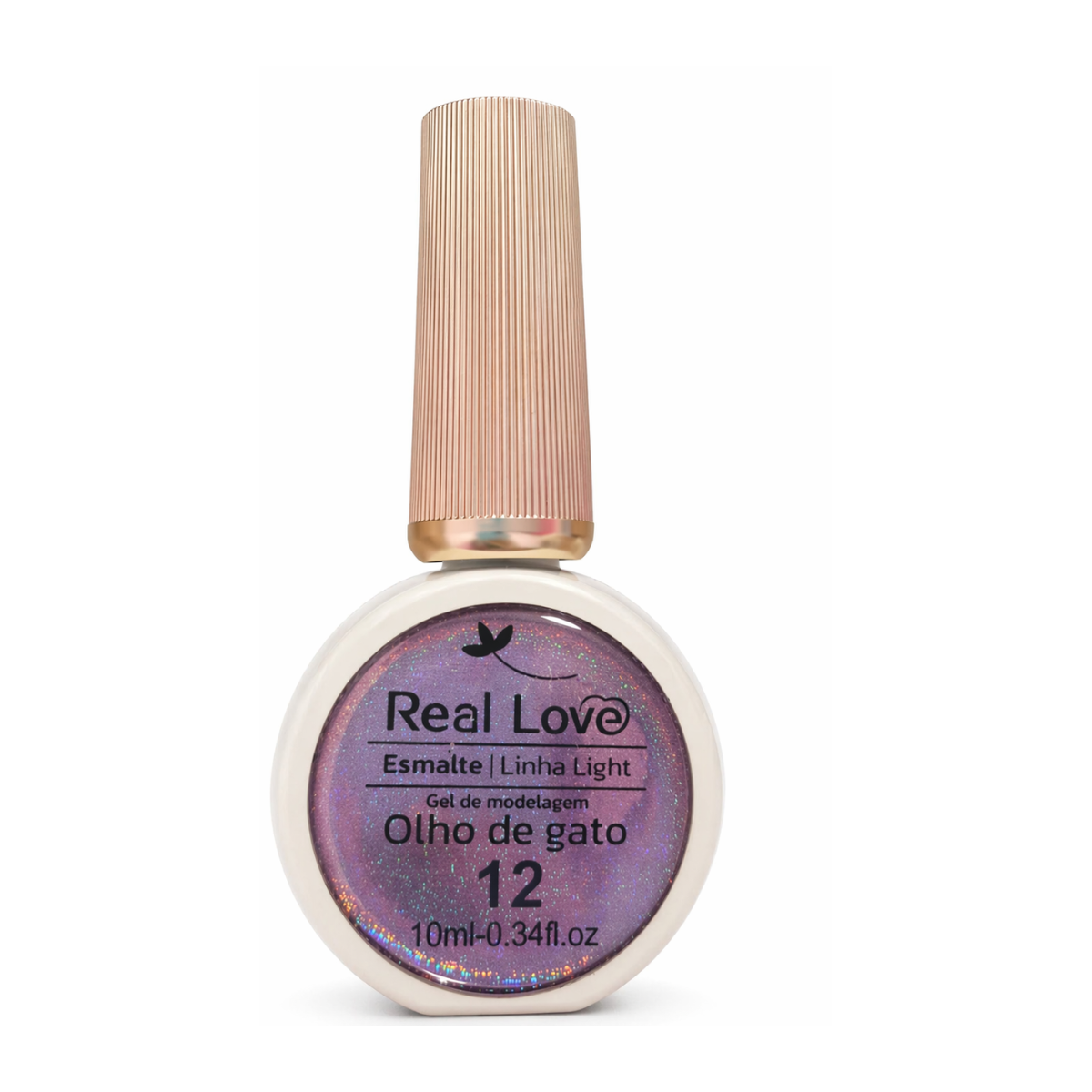 Esmalte Olho De Gato Real Love LT-41 Cor 12 Glitter 10ml