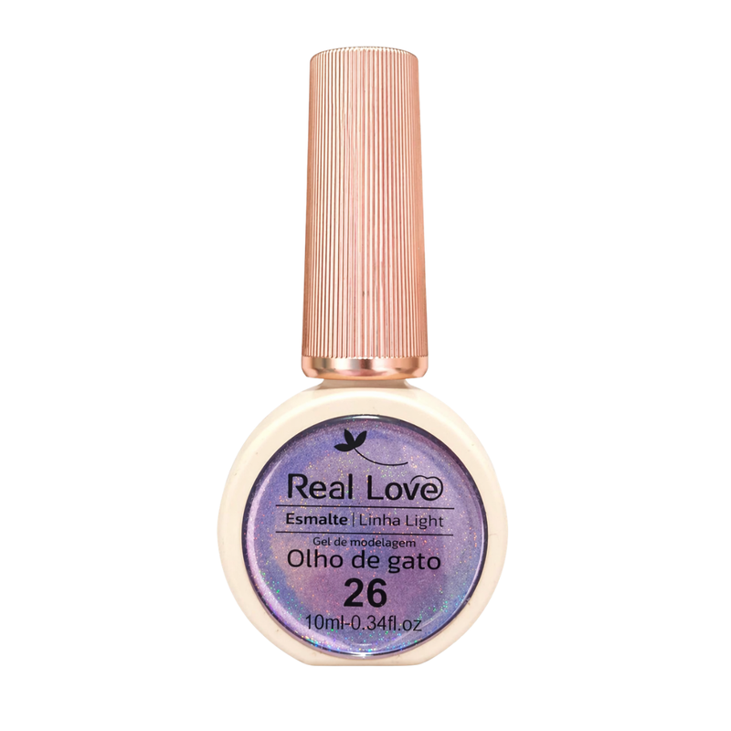 Esmalte Olho De Gato Real Love LT-41 Cor 26 Glitter 10ml