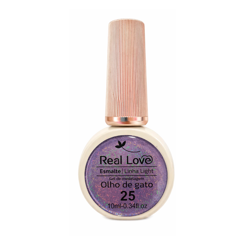 Esmalte Olho De Gato Real Love LT-41 Cor 25 Glitter 10ml