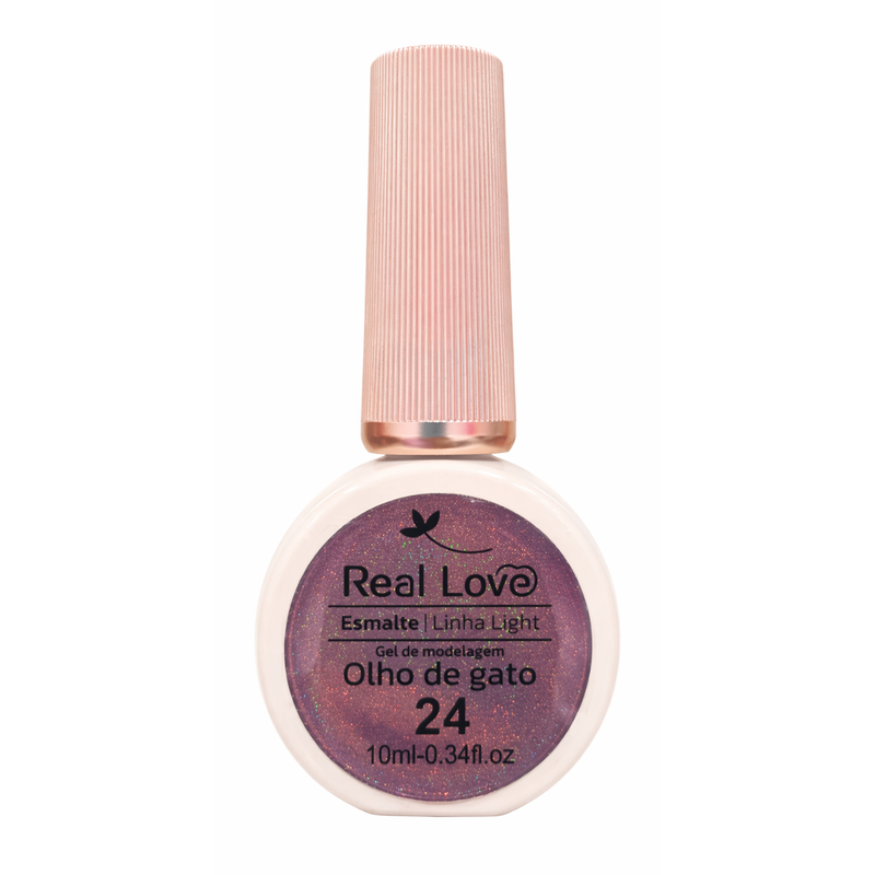 Esmalte Olho De Gato Real Love LT-41 Cor 24 Glitter 10ml