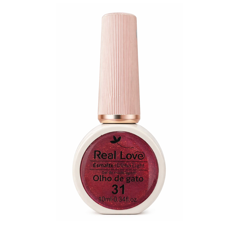 Esmalte Olho De Gato Real Love LT-41 Cor 31 Glitter 10ml