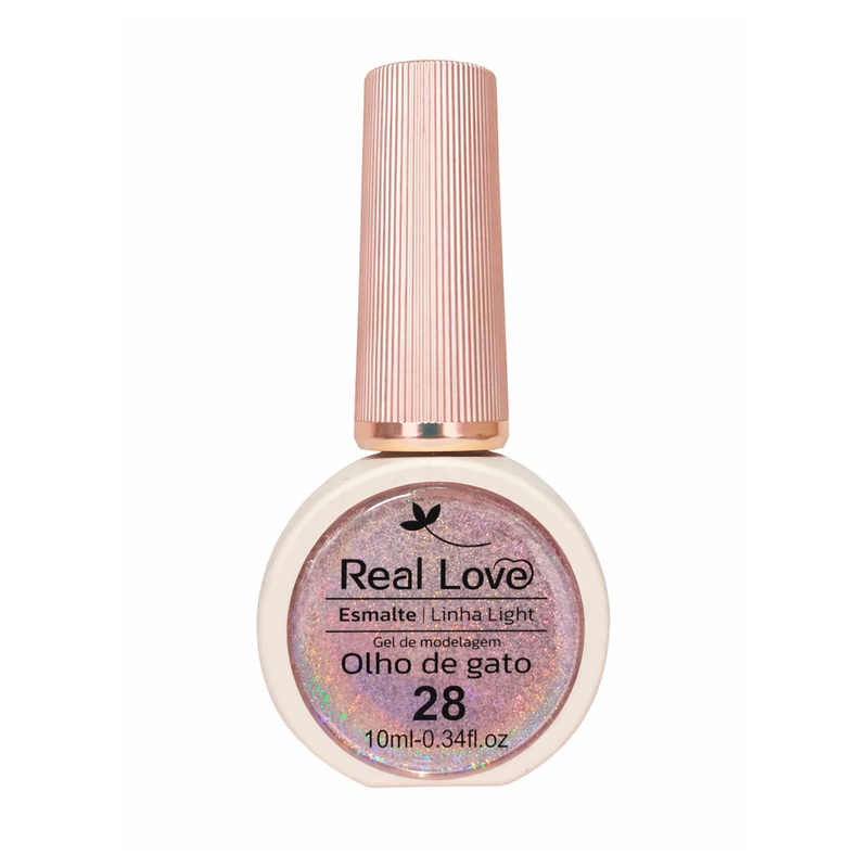 Esmalte Olho De Gato Real Love LT-41 Cor 28 Glitter 10ml