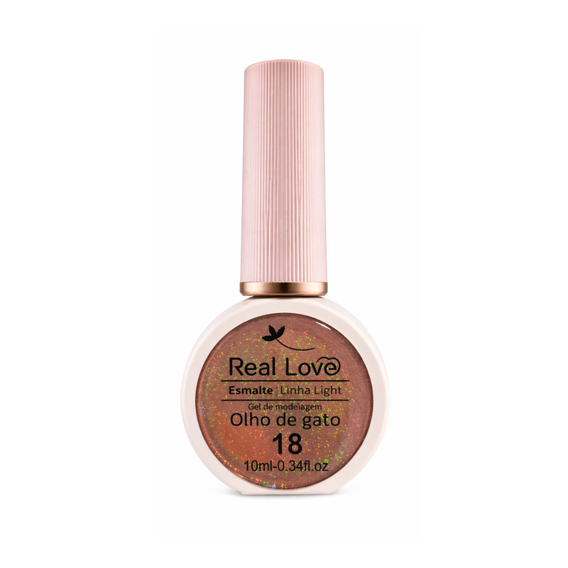 Esmalte Olho De Gato Real Love LT-41 Cor 18 Glitter 10ml