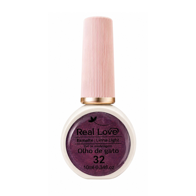 Esmalte Olho De Gato Real Love LT-41 Cor 32 Glitter 10ml