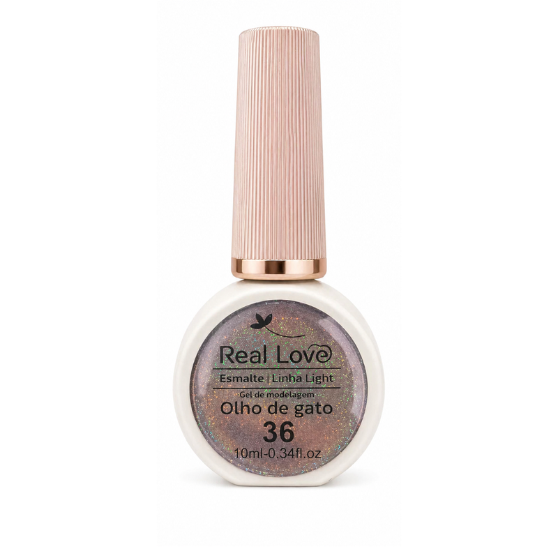 Esmalte Olho De Gato Real Love LT-41 Cor 36 Glitter 10ml