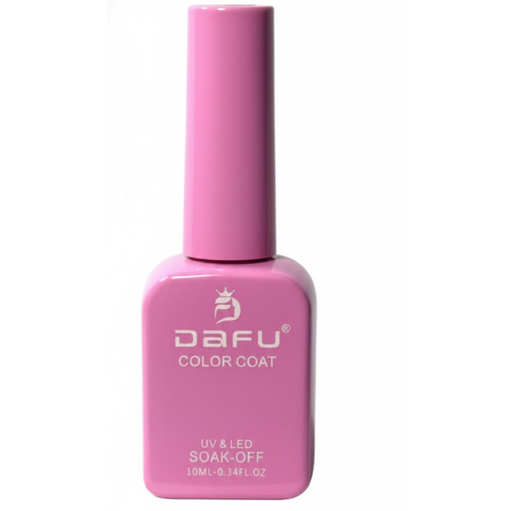 Esmalte em gel rosa para unhas, frasco retangular, marca DAFU, 10ml, acabamento UV LED