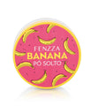 Pó solto banana Fenzza maquiagem tampa rosa decorada com bananas amarelas