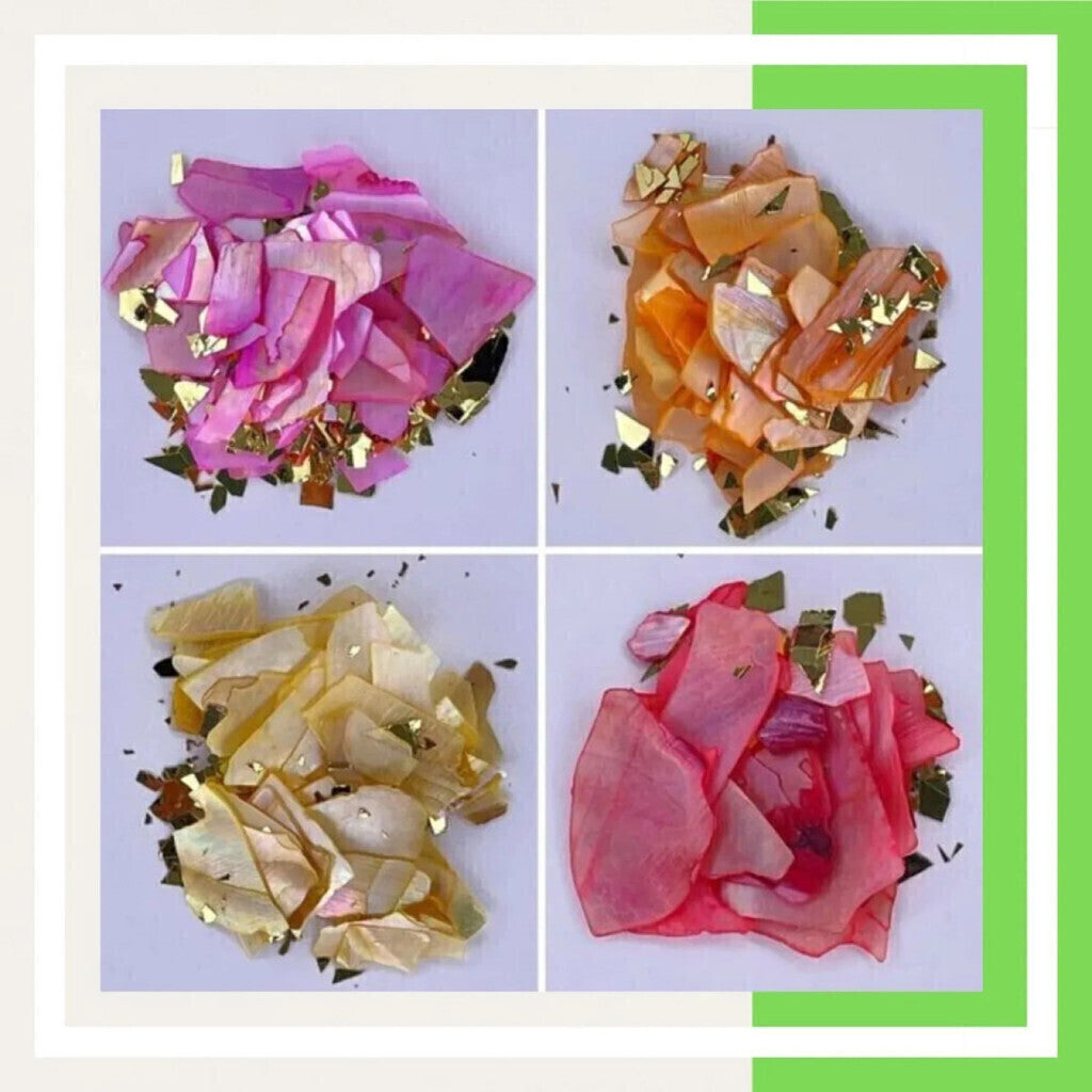 12 Madre Peróla Concha Fio De Ouro Decoração Unha Acrigel