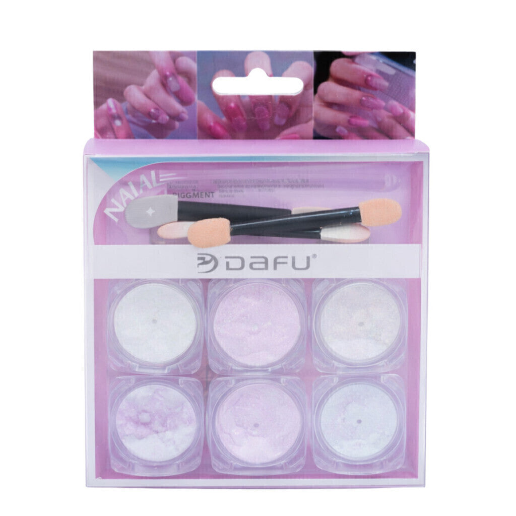 Kit Pó De Fada C/6 Unidade Dafu Nail Art