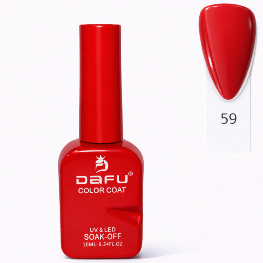 Esmalte em gel vermelho para unhas, frasco de 10ml, cor vibrante número 59