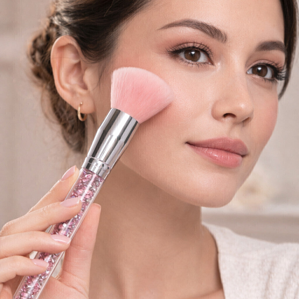 Kit C/4 Pinceis De Maquiagem Makeup Cristal Luxe Dafu