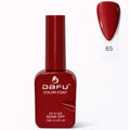 Esmalte em gel vermelho Dafu, embalagem de 10ml, acabamento UV e LED, cor 65.