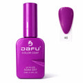 Esmalte gel roxo Dafu para unhas, embalagem de 10ml e amostra de cor número 46.