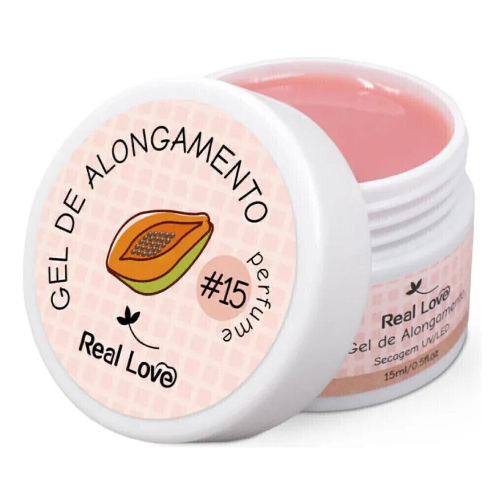 Gel De Alongamento 15 Mamão Linha Light Aromatizado 15Ml