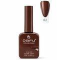 Esmalte em gel marrom escuro para unhas, frasco de 10ml, tom número 82, acabamento UV LED.