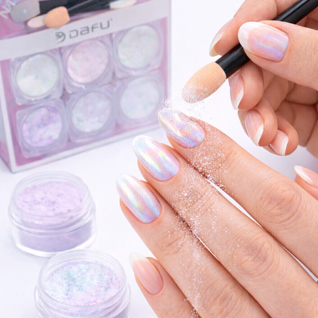 Kit Pó De Fada C/6 Unidade Dafu Nail Art