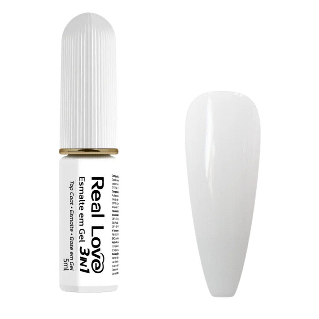 Esmalte Em Gel 3 Em 1 Real Love - 5Ml - Cor: 02