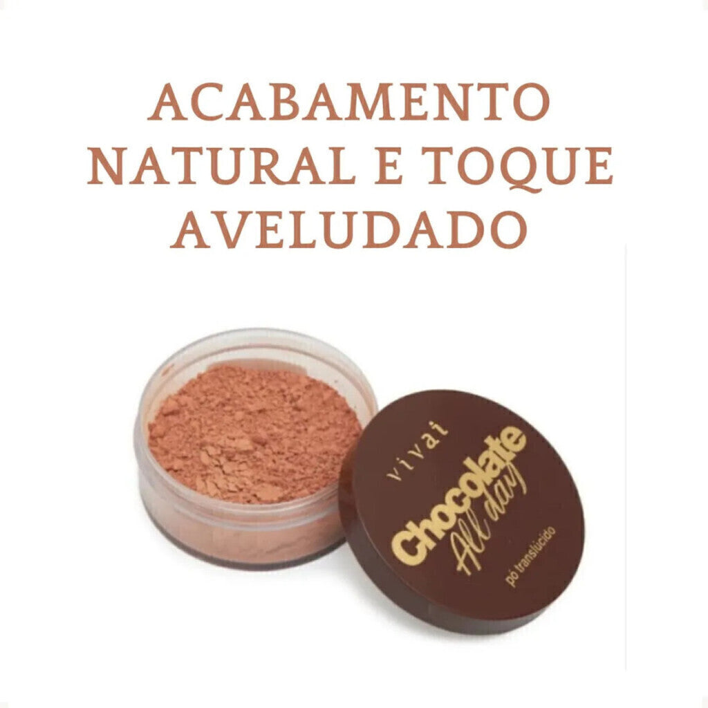 Pó Facial Chocolate All Day Vivai Fixador Translucido