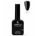 Esmalte em gel preto Dafu para unhas, frasco de 10ml, acabamento brilho, número 87.