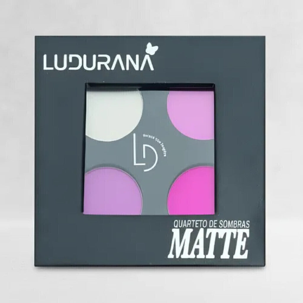 Mini Quarteto De Sombra Matte Pink Ludurana (Embalgem Preta)