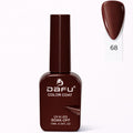 Esmalte em gel UV marrom escuro Dafu, frasco de 10ml, tom 68, acabamento brilhoso.