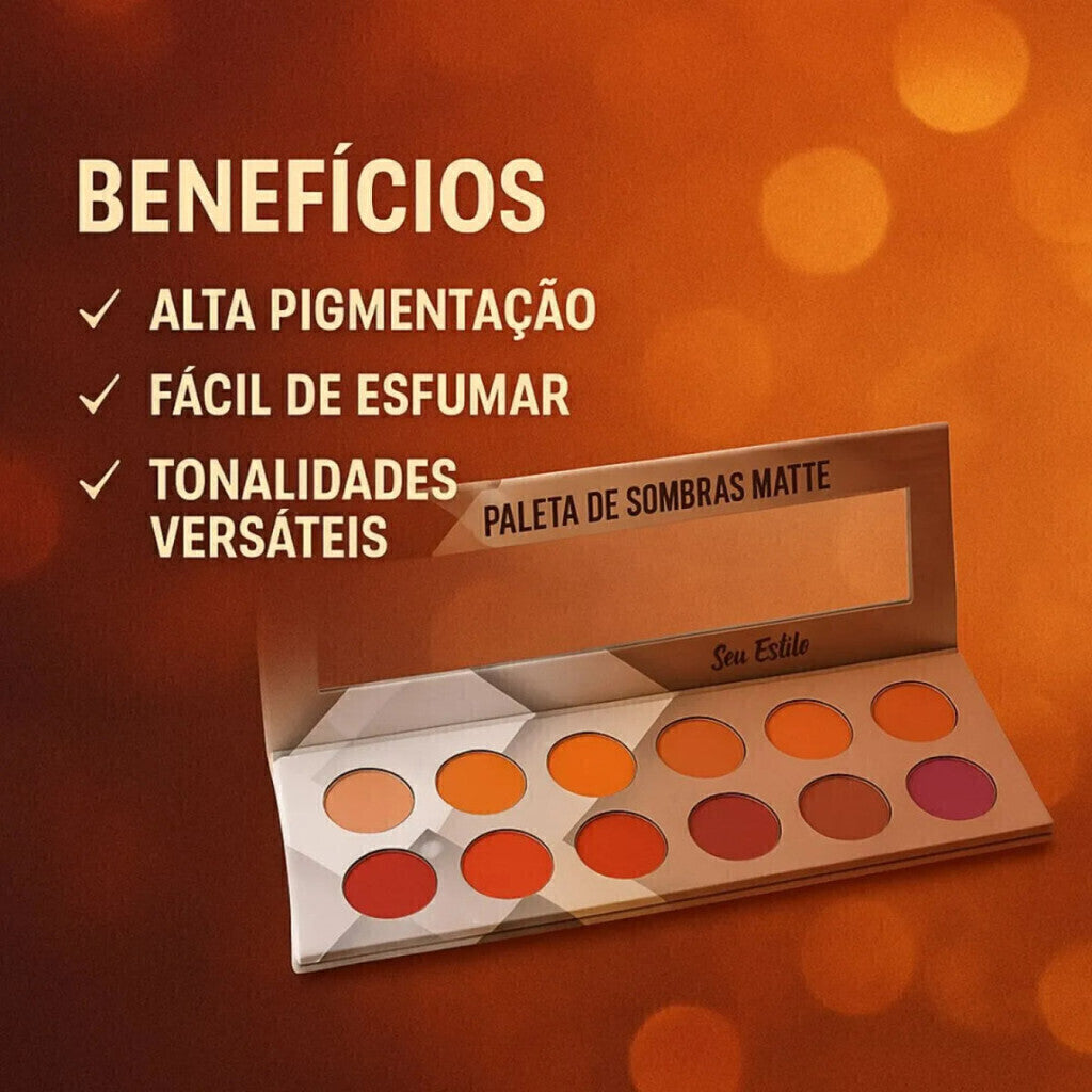 Paleta Sombras Matte Seu Estilo Ludurana Multicolor