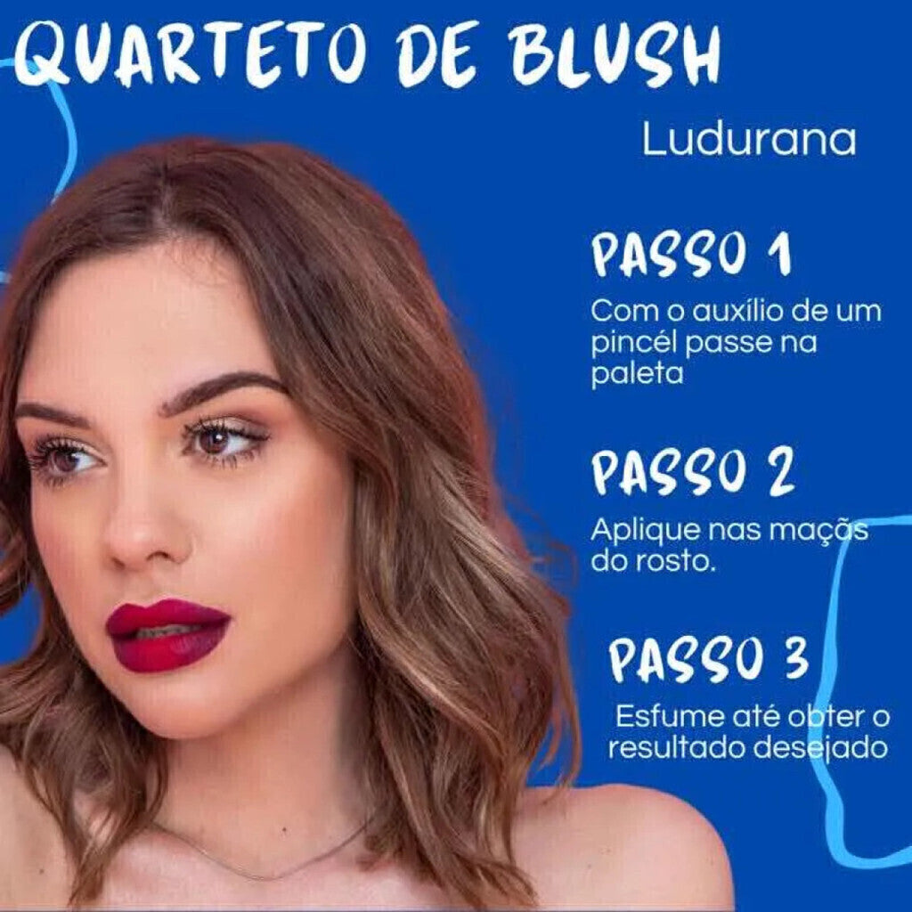 Quarteto De Blush- Tons Rosados - Ludurana