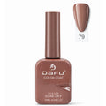 Esmalte gel marrom DaFu, cor 79, para unhas, embalagem 10ml para UV e LED.