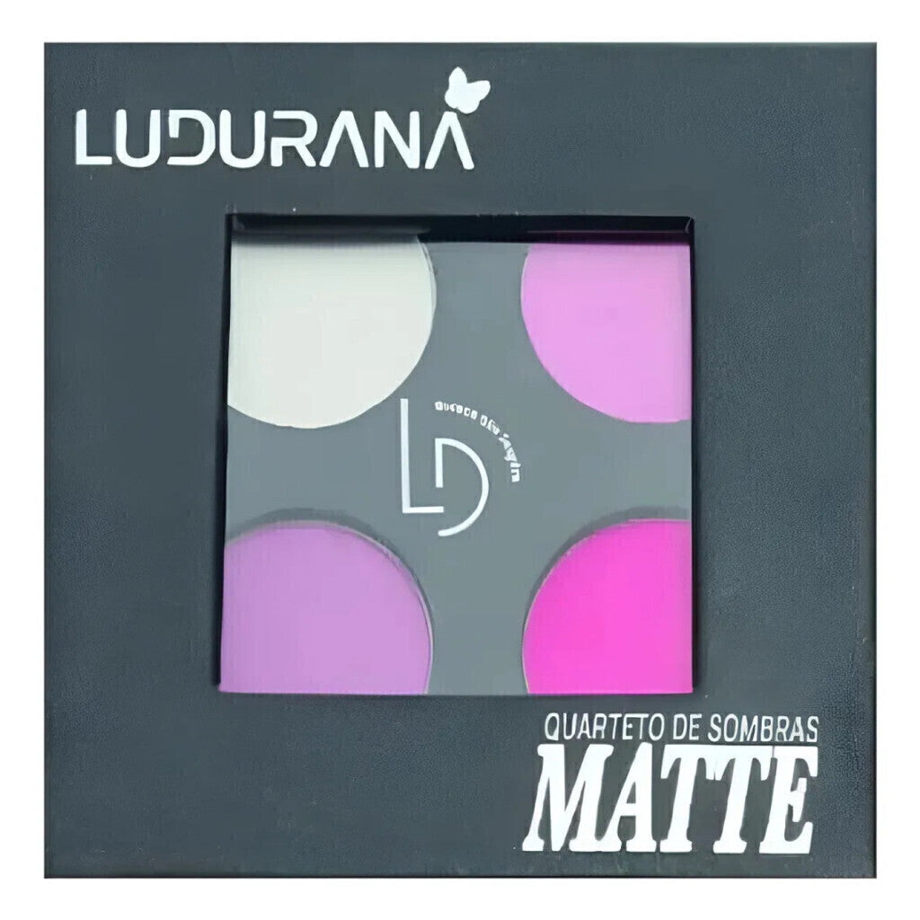 Mini Quarteto De Sombra Matte Pink Ludurana (Embalgem Preta)