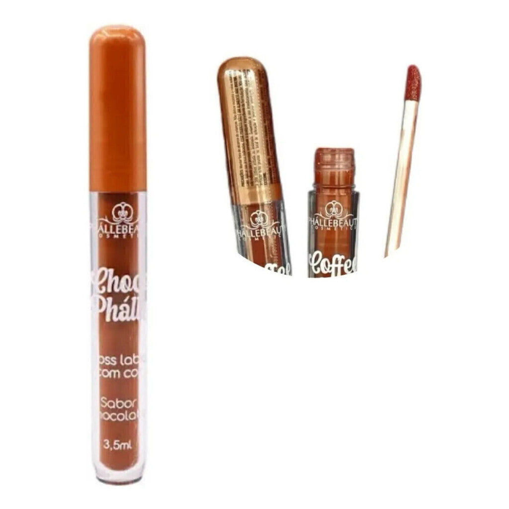 Gloss Labial De Chocolate Brilhante Hidratação Phallebeaut