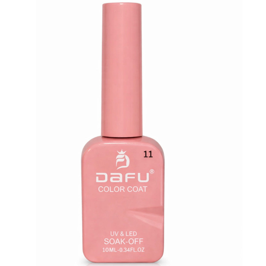 Esmalte gel rosa claro DaFu Color Coat para unhas, frasco de 10ml