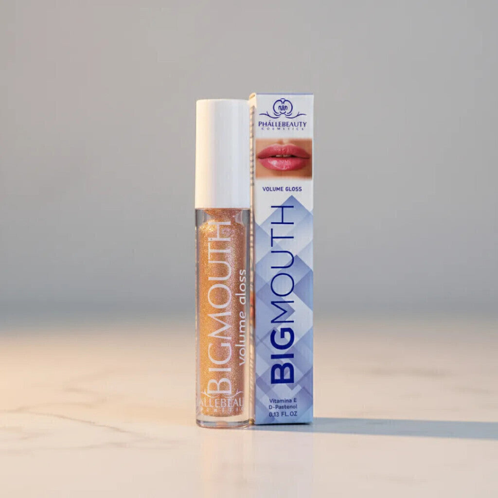 Gloss Aumenta Volume Labial Hidratante Big Mouth Gold 4Ml