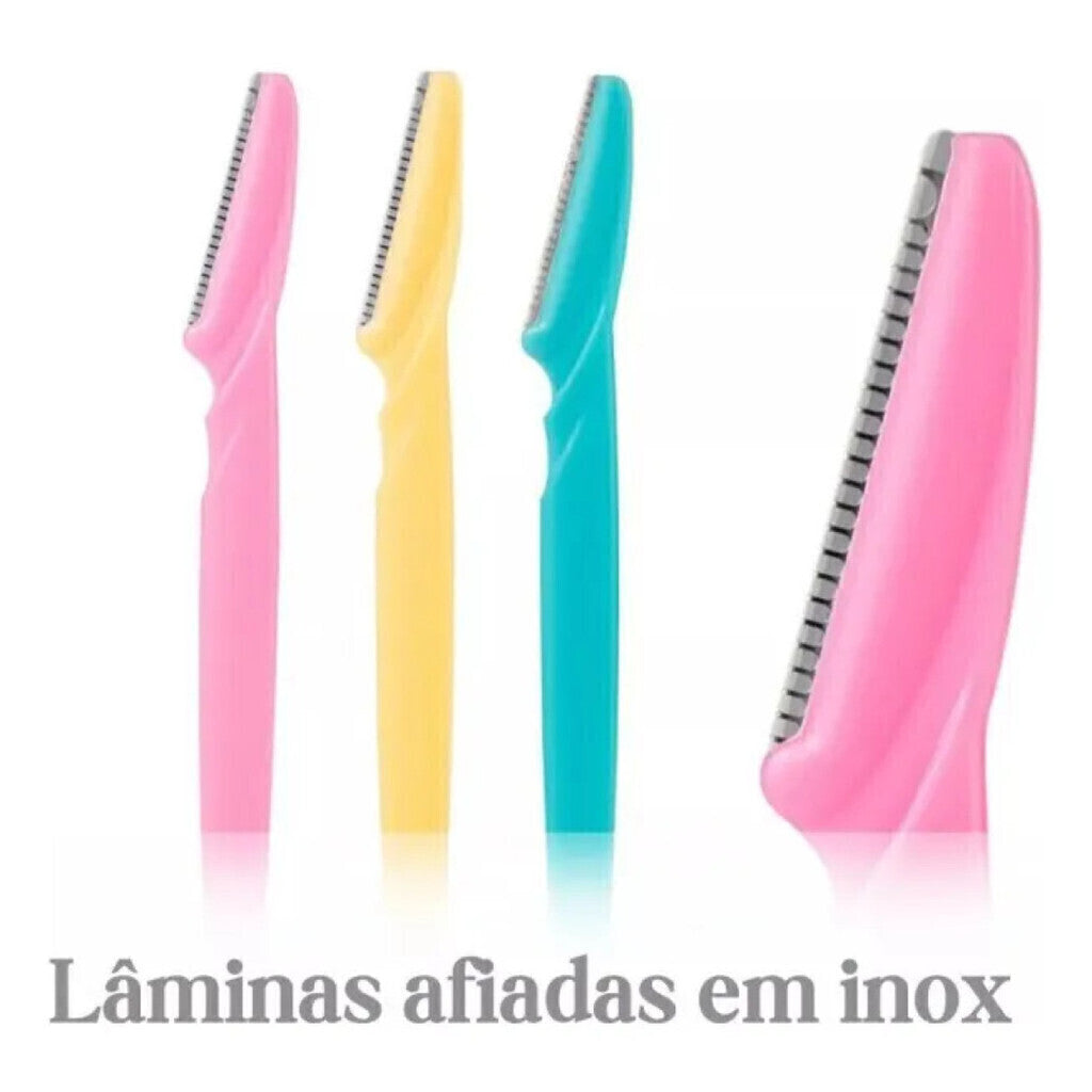 6 Lâminas Navalha Sobrancelha Rosto Depilação