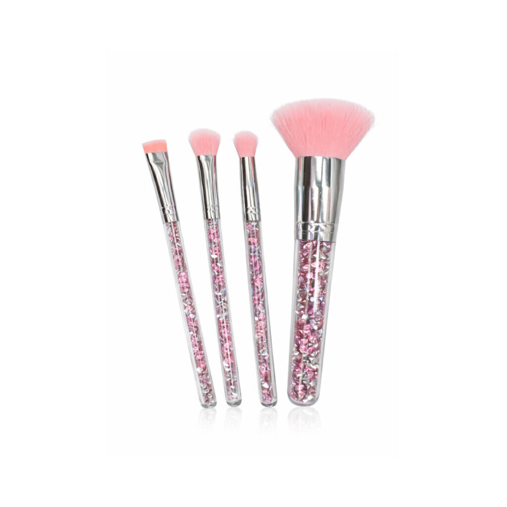 Kit C/4 Pinceis De Maquiagem Makeup Cristal Luxe Dafu