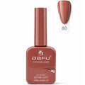 Esmalte em gel tom terracota para unhas, frasco Dafu Color Coat, acabamento brilho.