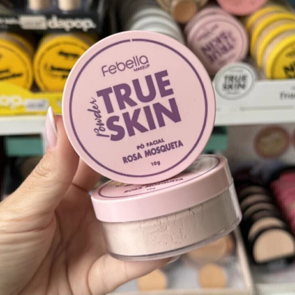 Pó Solto Facial Finalizador Rosa Mosqueta Febella